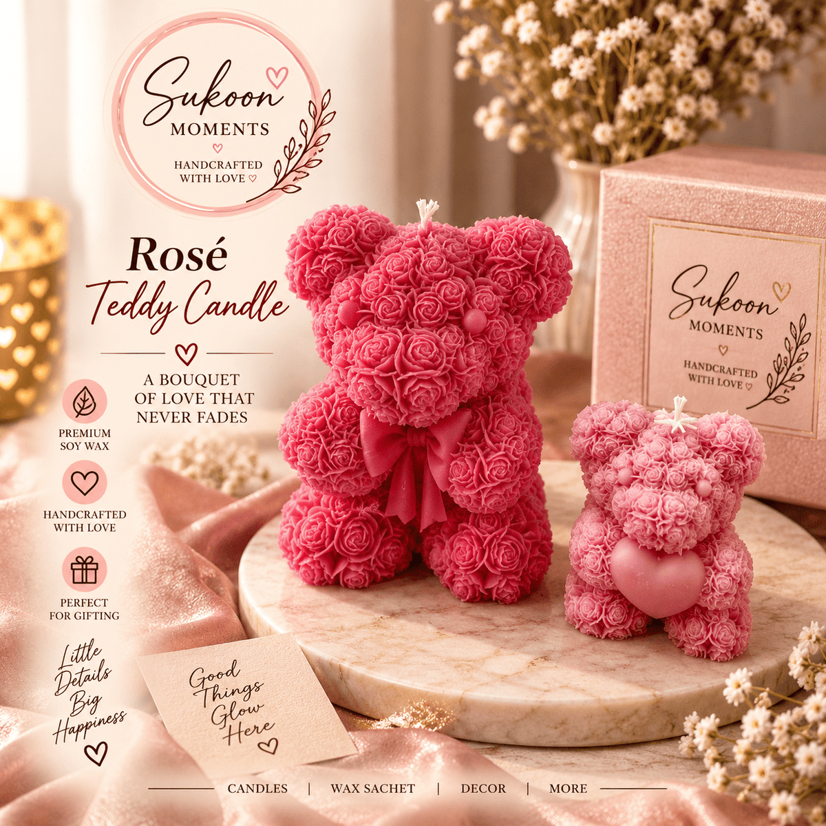 Teddy Candle - Sukoon Moments