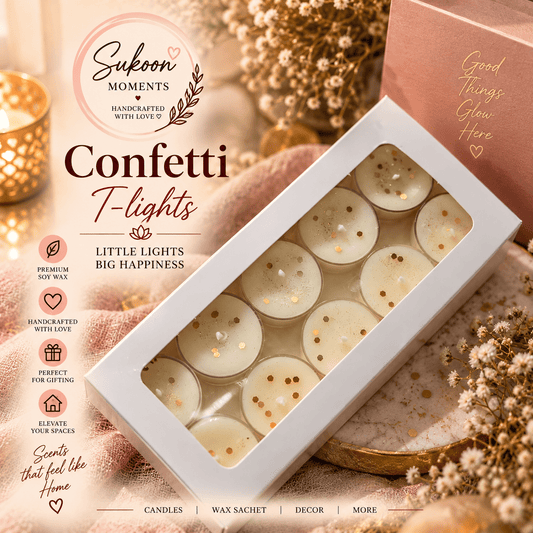 Confetti T-Light Candles - Sukoon Moments