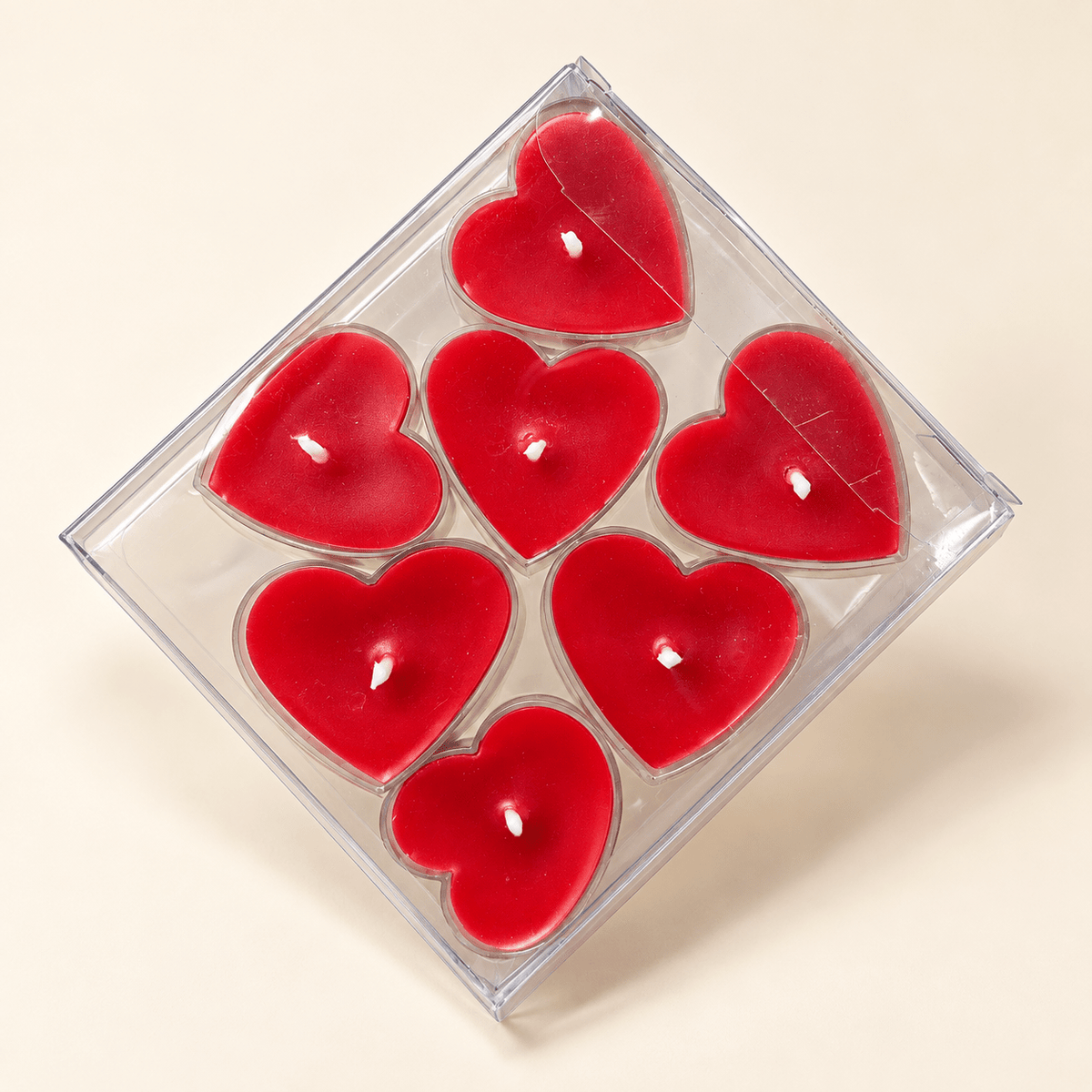 Heart Tea Light Candles | Set of 8 Tea Light Candles - Sukoon Moments